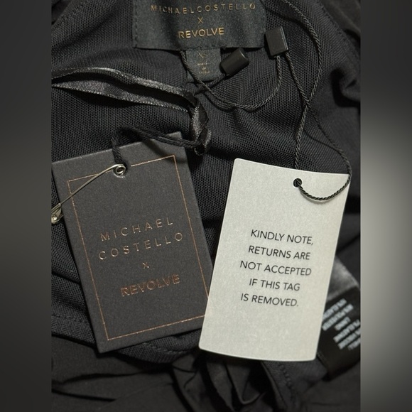 Michael Costello x Revolve Magnolia Cropped Top in Black - Picture 6 of 7